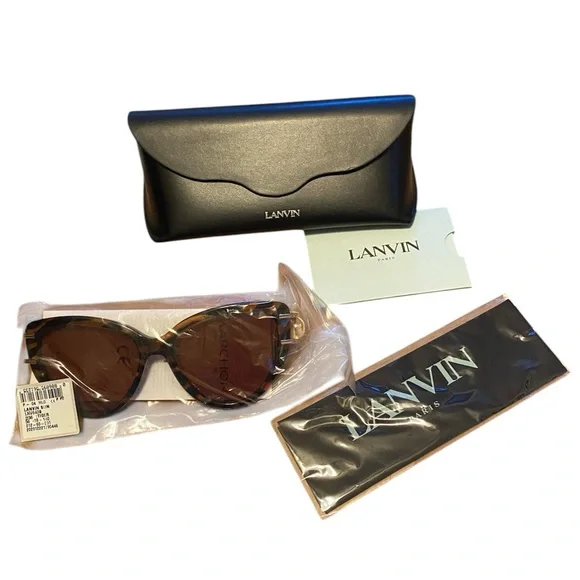 Lanvin Mother & Child Tiger Cat-Eye Sunglasses new - Picture 2 of 9